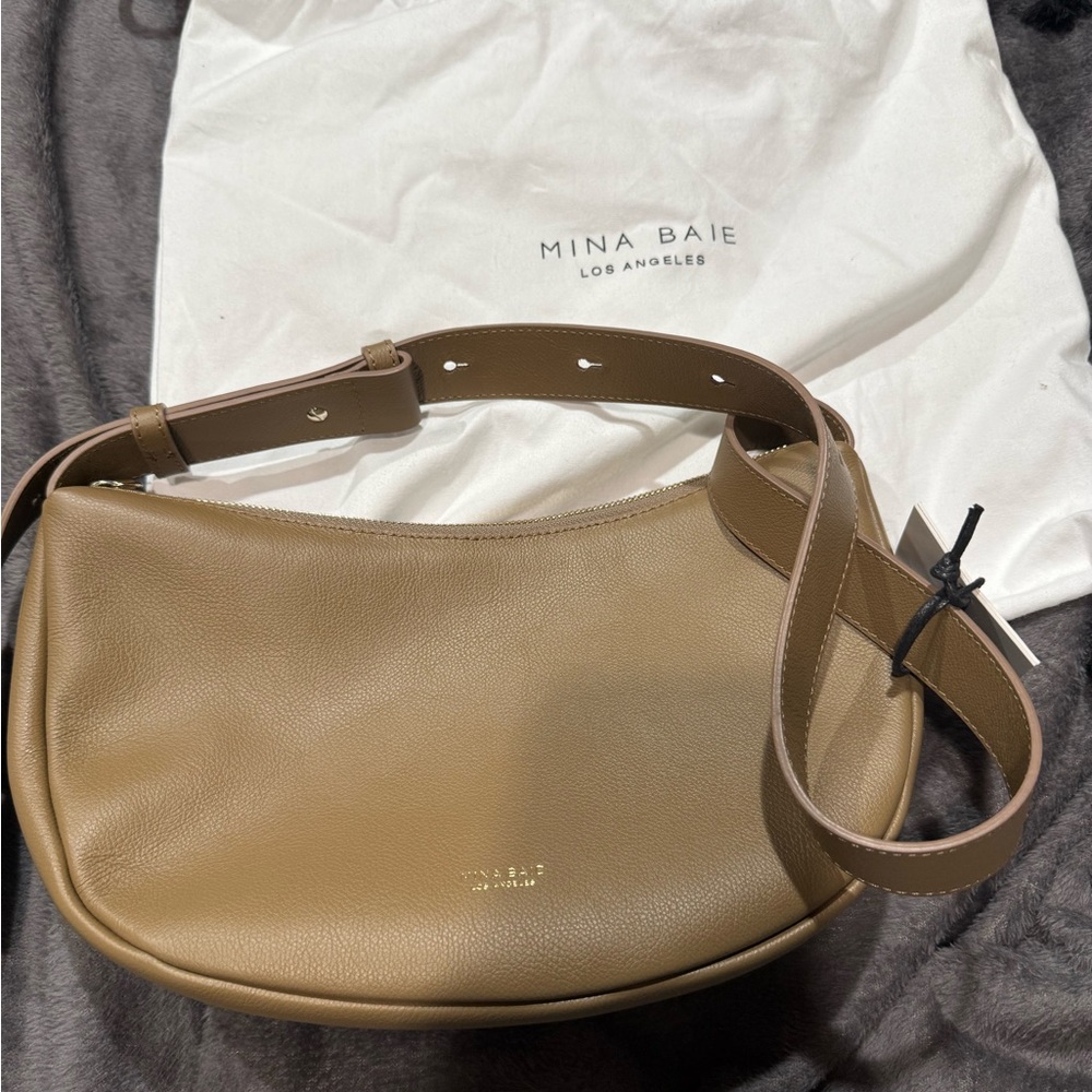 Mina Baie Khloe Leather Shoulder Bag